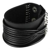 pulseira masculina couro preta